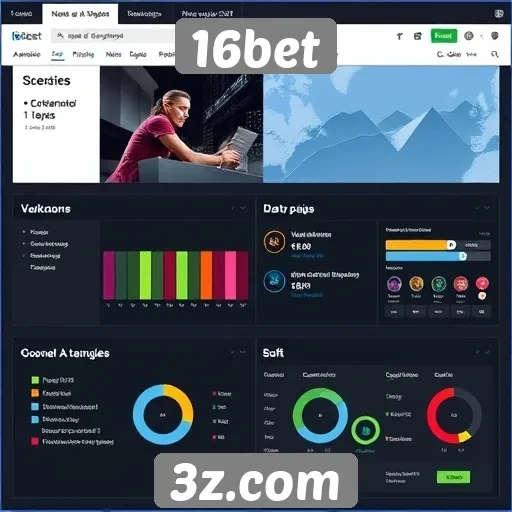 Interface do usuário do site 16bet analisada