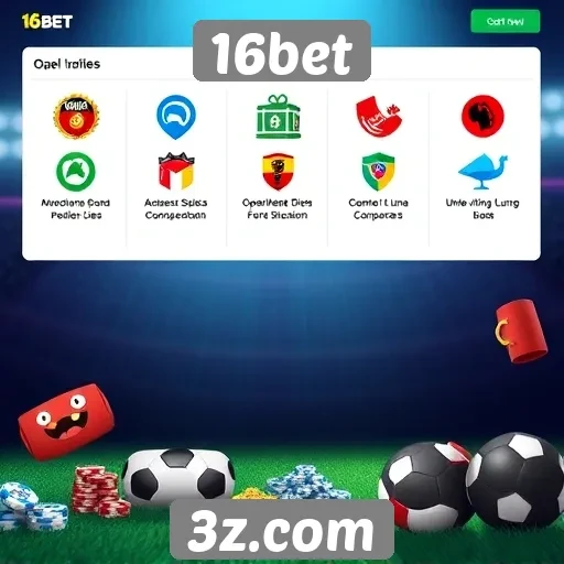 Recursos de jogo disponíveis no site 16bet